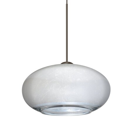 Besa Lighting Brio 7 Cord Pendant, Silver Foil, Bronze Finish, 1x35W Halogen 1XT-2492SF-BR